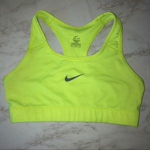Nike Neon Yellow Sports Bra